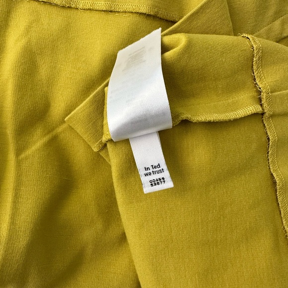 TED BAKER:Harmia pocket mustard yellow jersey dress size 1 - Picture 10 of 12
